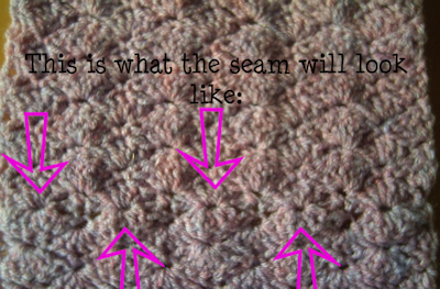 Seam view of scarf
